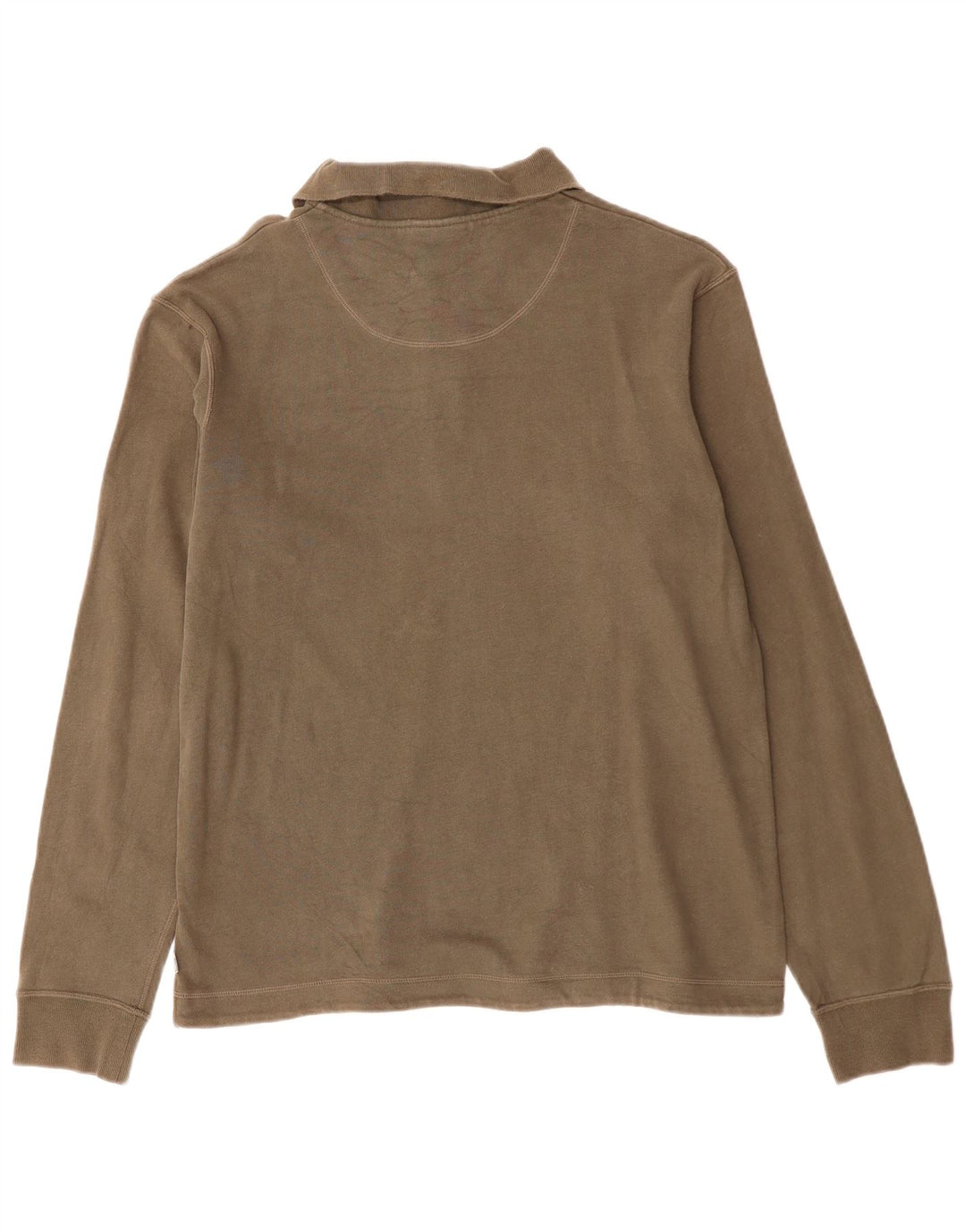 TIMBERLAND Polo de manga larga de ajuste regular para hombre de algodón caqui medio