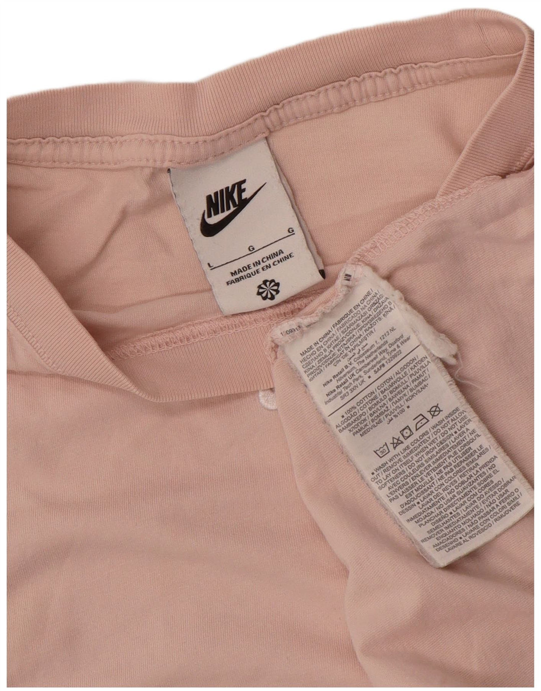 Camiseta Nike Hombre Top Grande Rosa Algodón