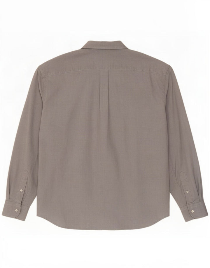 Camisa Navigare Hombre Grande Gris Algodón
