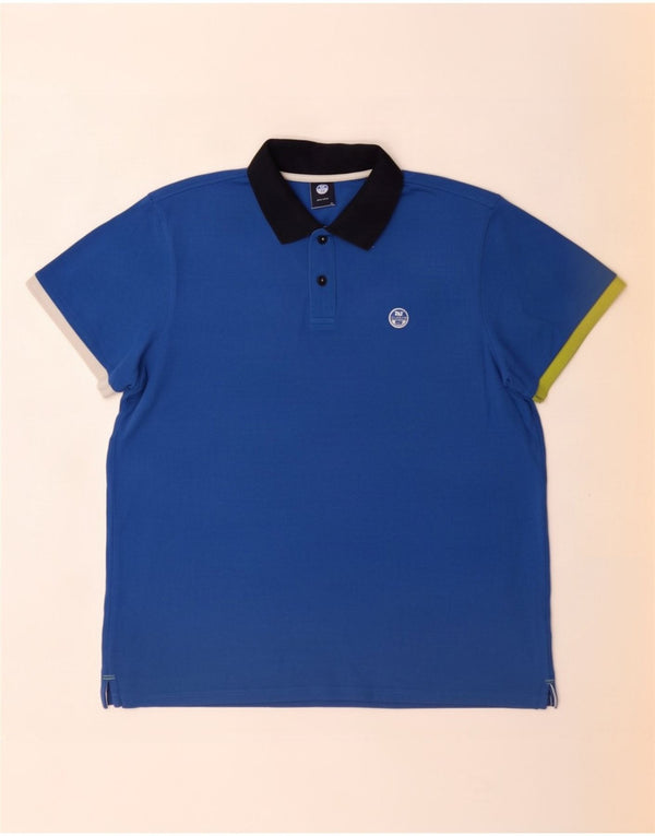North Sails Polo De Rugby Gráfico Para Hombre Algodón Azul Grande