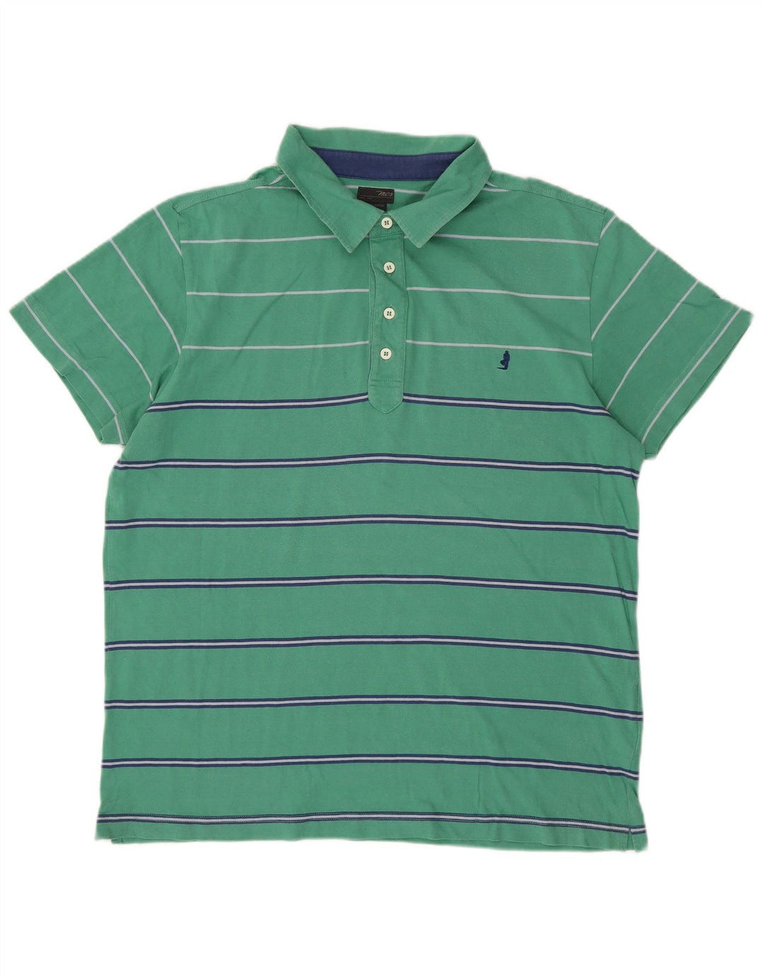 MARLBORO CLASSICS Polo para hombre 2XL Algodón a rayas verde
