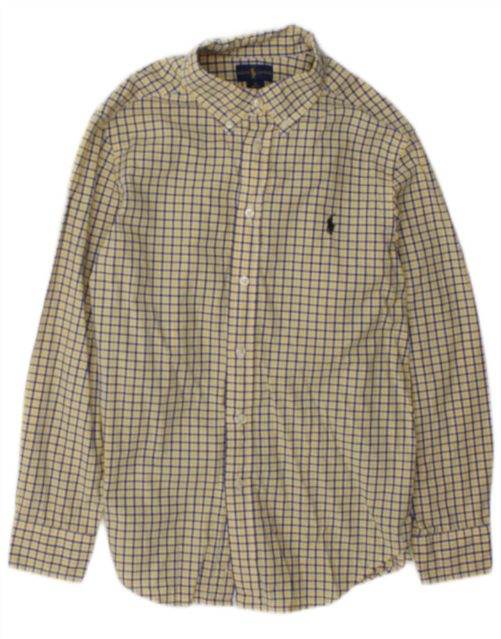 Ralph Lauren Camisa Niño 10-11 Años Mediano Amarillo Cuadros Algodón