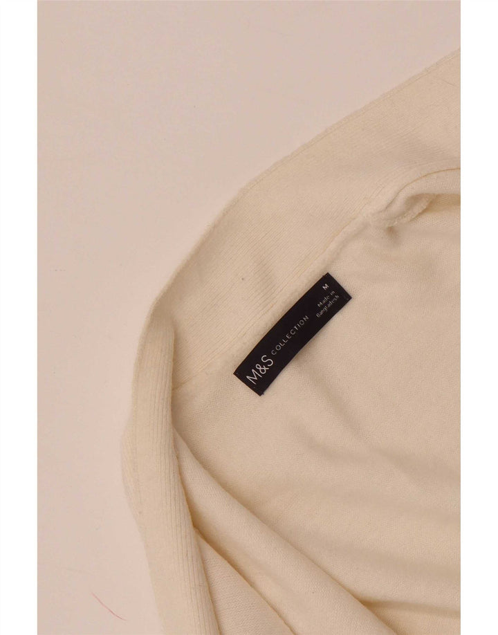 Marks & Spencer - Cárdigan abierto para mujer, talla 40, talla mediana, color blanco