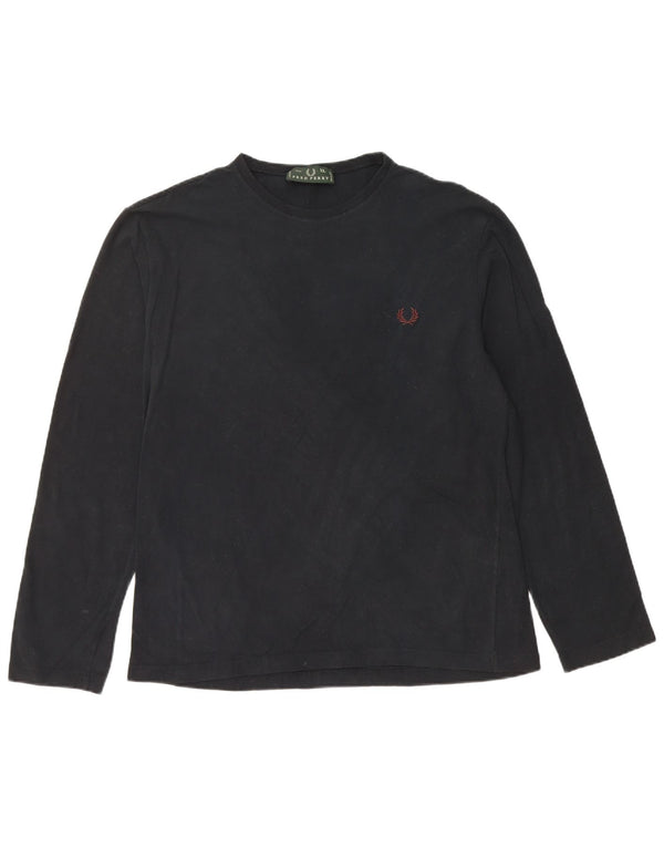 FRED PERRY Camiseta Hombre Manga Larga XL Algodón Negro