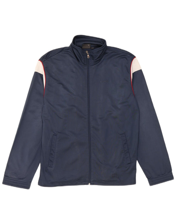Diadora Mens Chándal Top Chaqueta UK 36 Small Azul Marino Colorblock