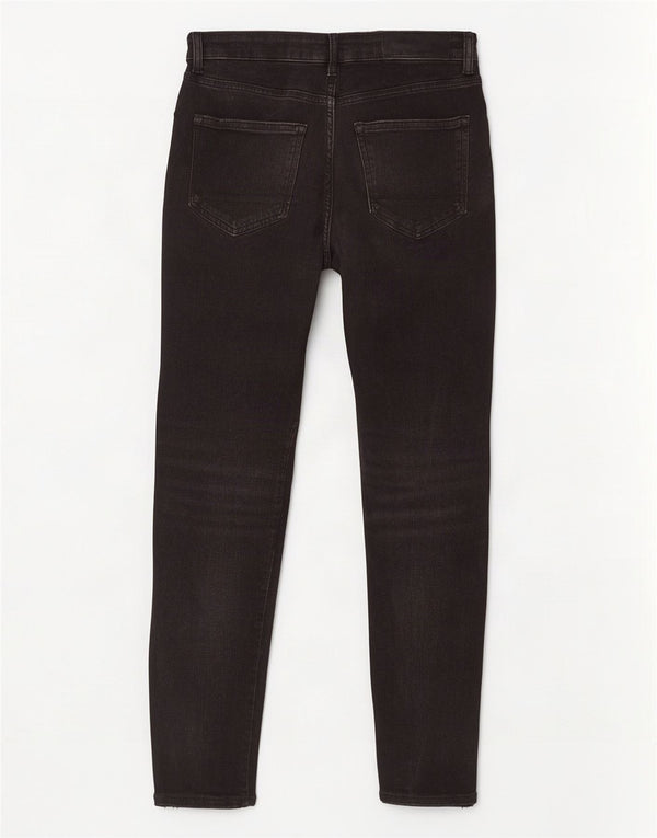 Zara Jeans ajustados desgastados para hombre EU 40 Medium W31 L30 Algodón negro