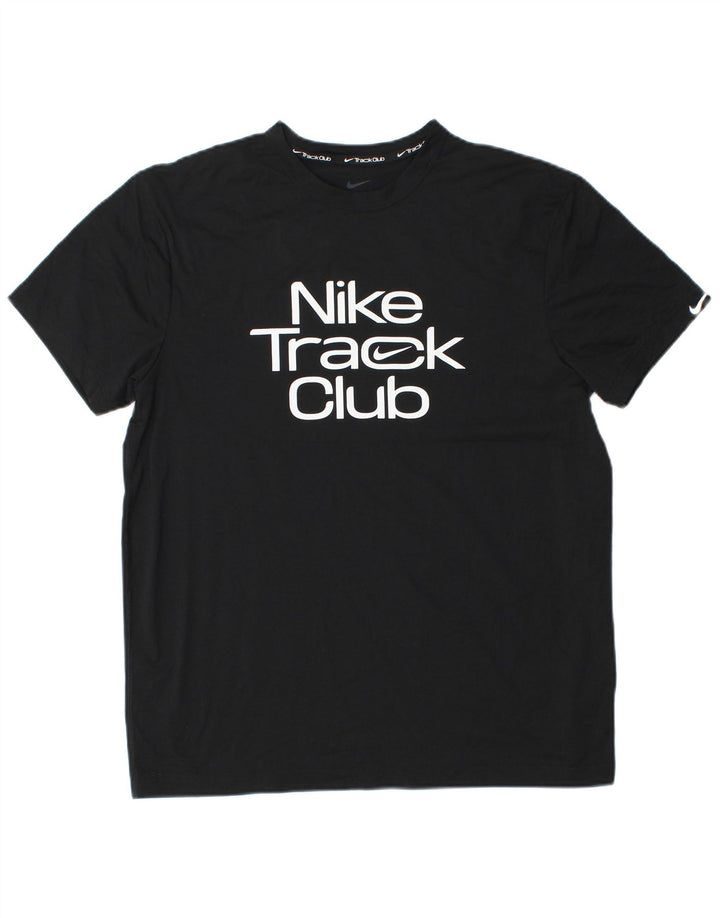 NIKE Camiseta Dri Fit Graphic para Hombre Top Mediano Poliéster Negro