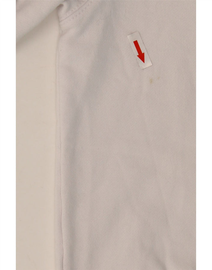 Lacoste Sudadera gráfica para hombre talla 3 pequeña algodón blanco