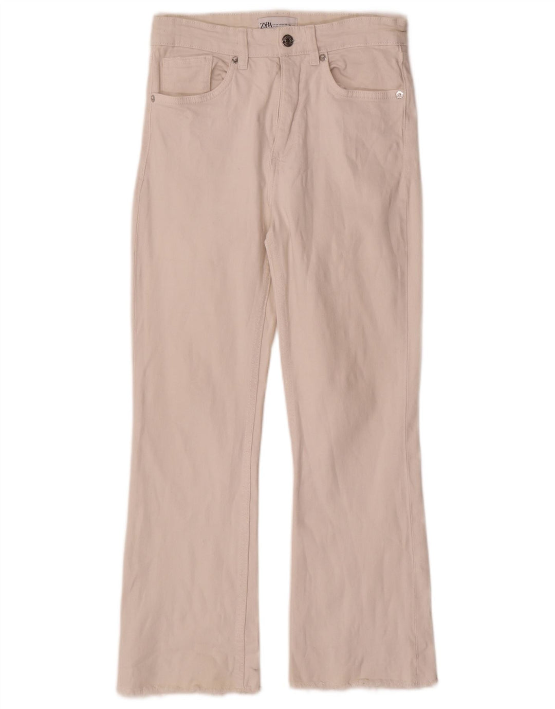 Zara Jeans Cortos Para Mujer EU 38 Small W28 L25 Blanco