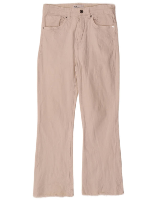 Zara Jeans Cortos Para Mujer EU 38 Small W28 L25 Blanco