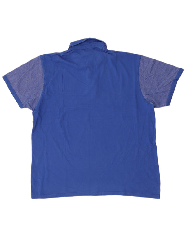 Pierre Cardin Polo Hombre XL Algodón Color Block Azul