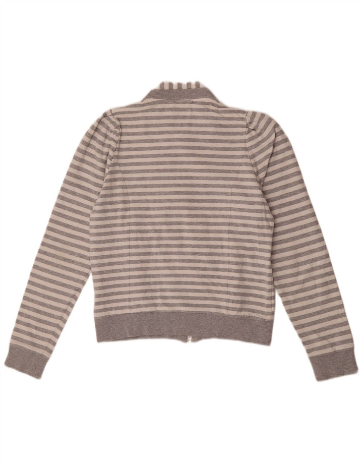 Adidas Chaqueta superior de chándal gráfico para mujer IT 44 Algodón a rayas gris medio