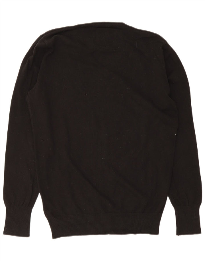 Diesel Hombre Jersey Con Cuello En V Jersey Grande De Algodón Negro