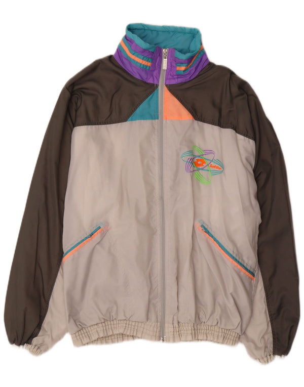 Lotto Mens Tracksuit Top Jacket Medium Multicoloured Colourblock Retro