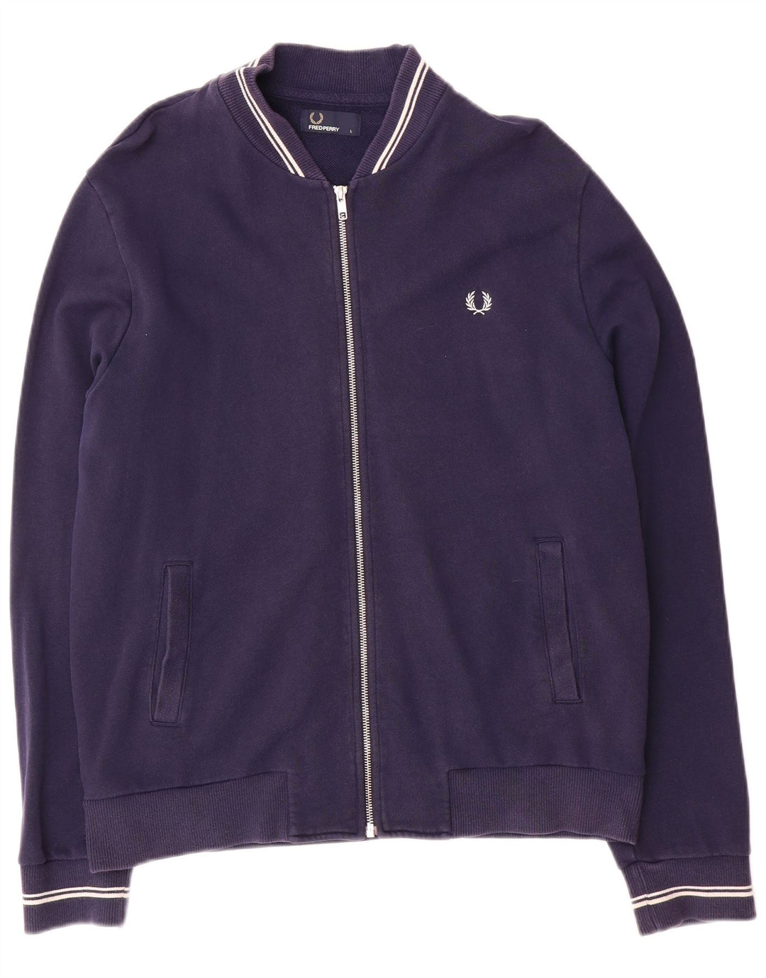 Fred Perry Chaqueta de chándal para hombre, talla grande, algodón azul marino