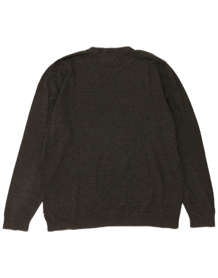 Jack & Jones - Jersey de cuello redondo para hombre, talla 2XL, algodón gris