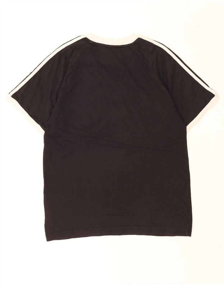 Adidas - Camiseta para hombre, talla pequeña, algodón negro