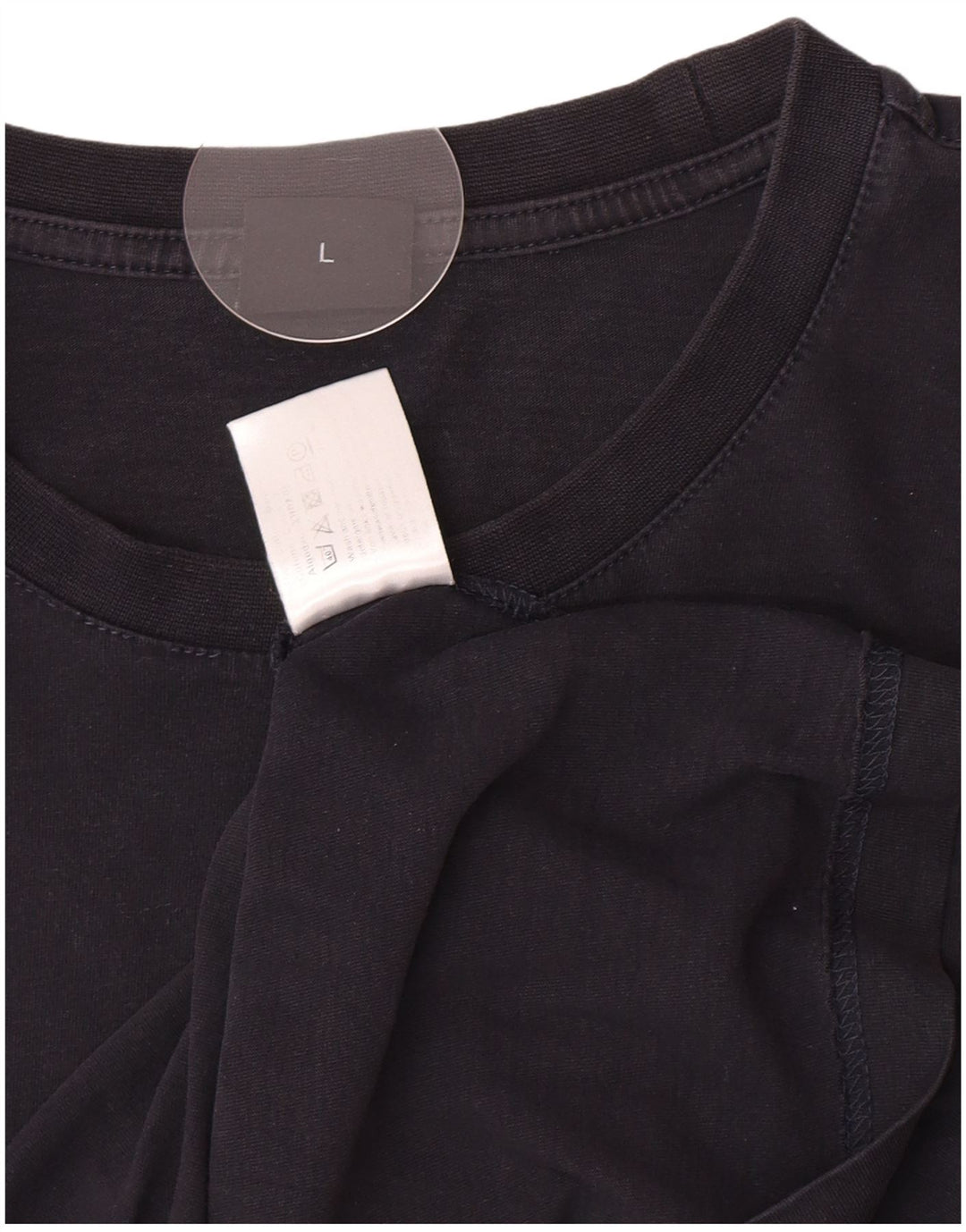 Hugo Boss Mujer Camiseta Top Grande Algodón Negro