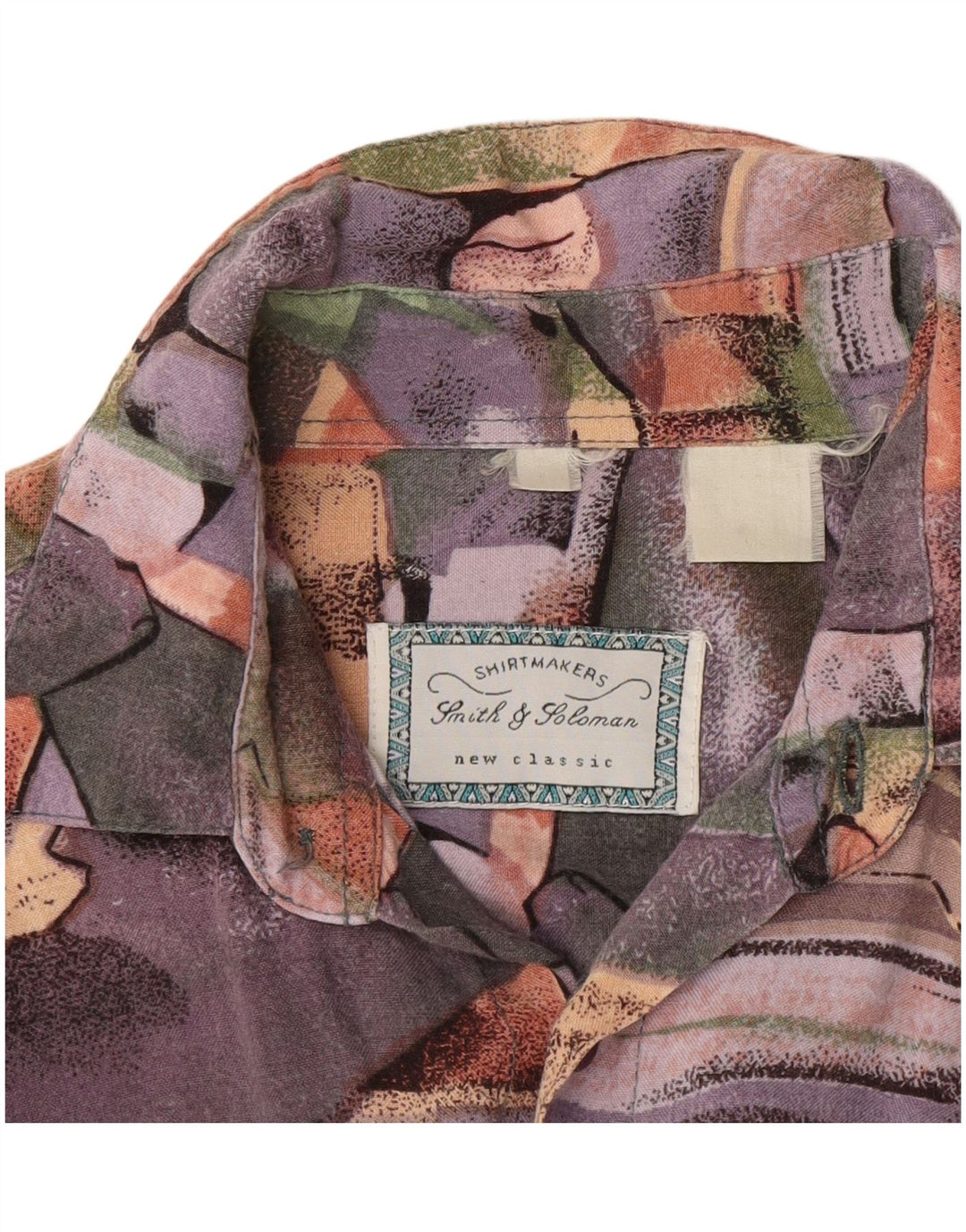 Camisa vintage para hombre grande patchwork multicolor