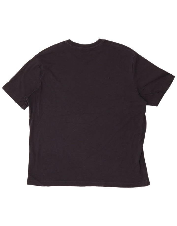 Massimo Dutti Camiseta Hombre Top 2XL Azul Marino Algodón