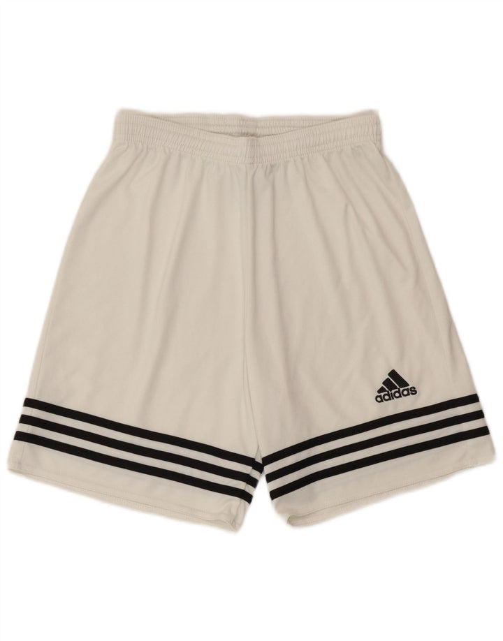 Adidas Mens Climalite Sport Shorts Pequeño Blanco Poliéster