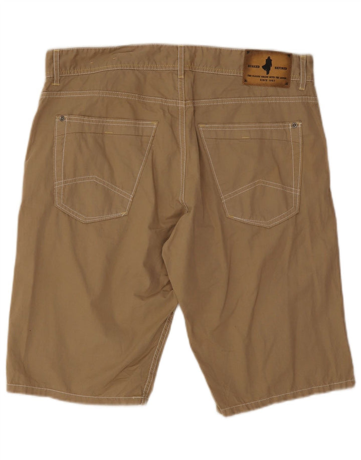 Marlboro Classics Pantalones cortos casuales para hombre W34 Algodón beige grande