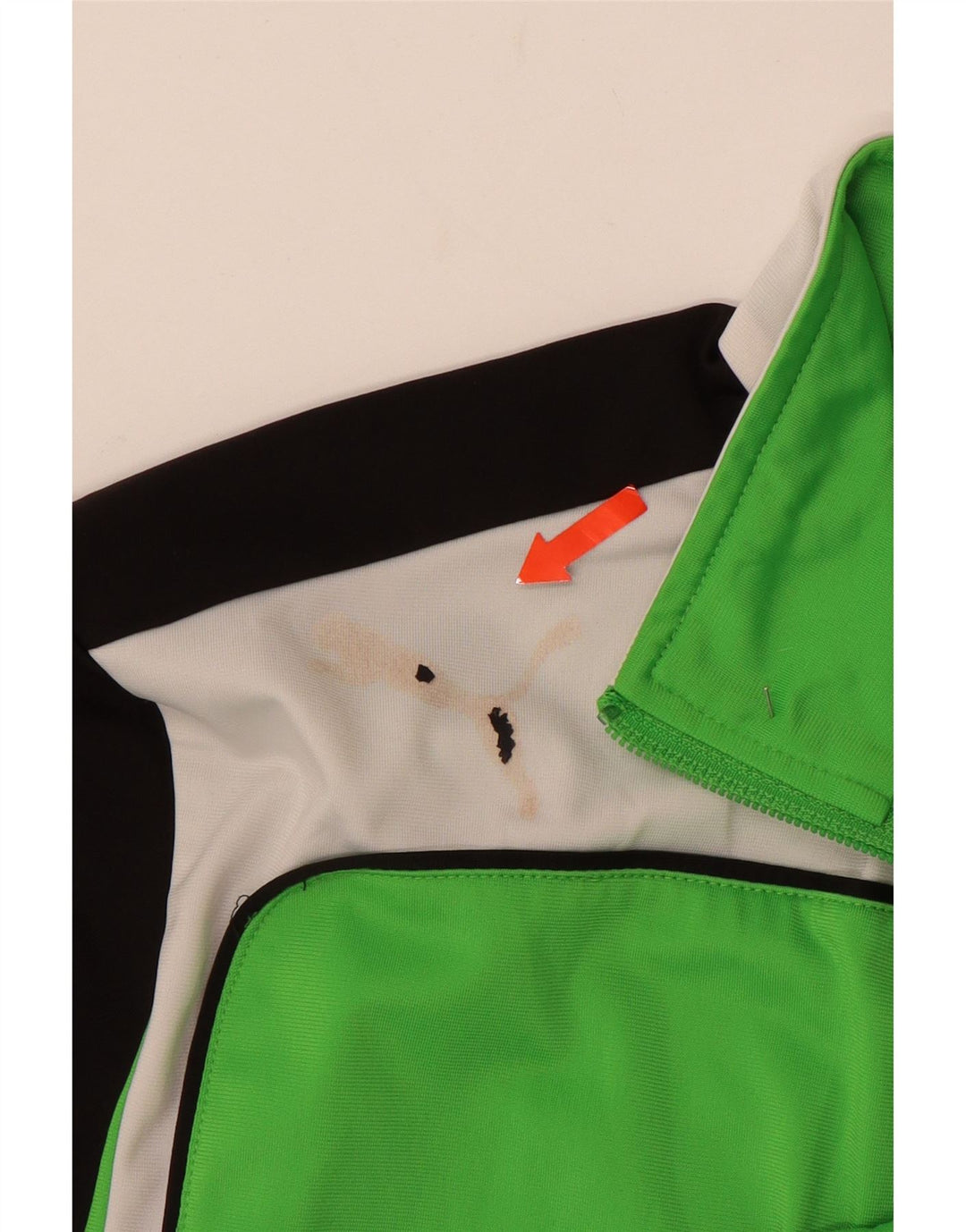 PUMA Chaqueta de chándal para niño 15-16 años Verde Colorblock Poliéster