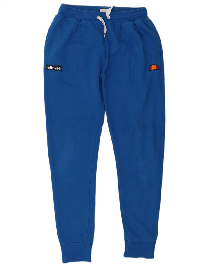 Ellesse Hombre Pantalones De Chándal Gráfico Joggers De Algodón Azul Medio