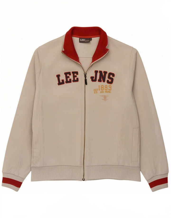 Lee Mens Graphic Chándal Top Chaqueta XL Algodón Blanco