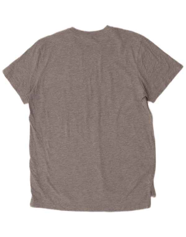 Adidas Camiseta gráfica para hombre Top grande de algodón moteado gris