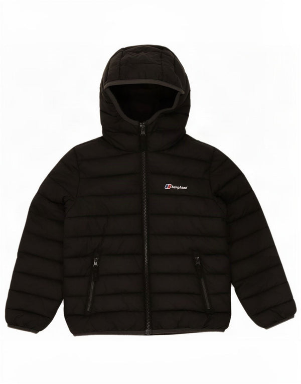 Berghaus Chaqueta acolchada con capucha para niño 6-7 años Negro Poliéster