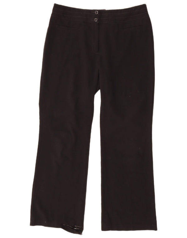 Marks & Spencer Pantalones casuales con corte de bota para mujer UK 40 Large W34 L30 Negro