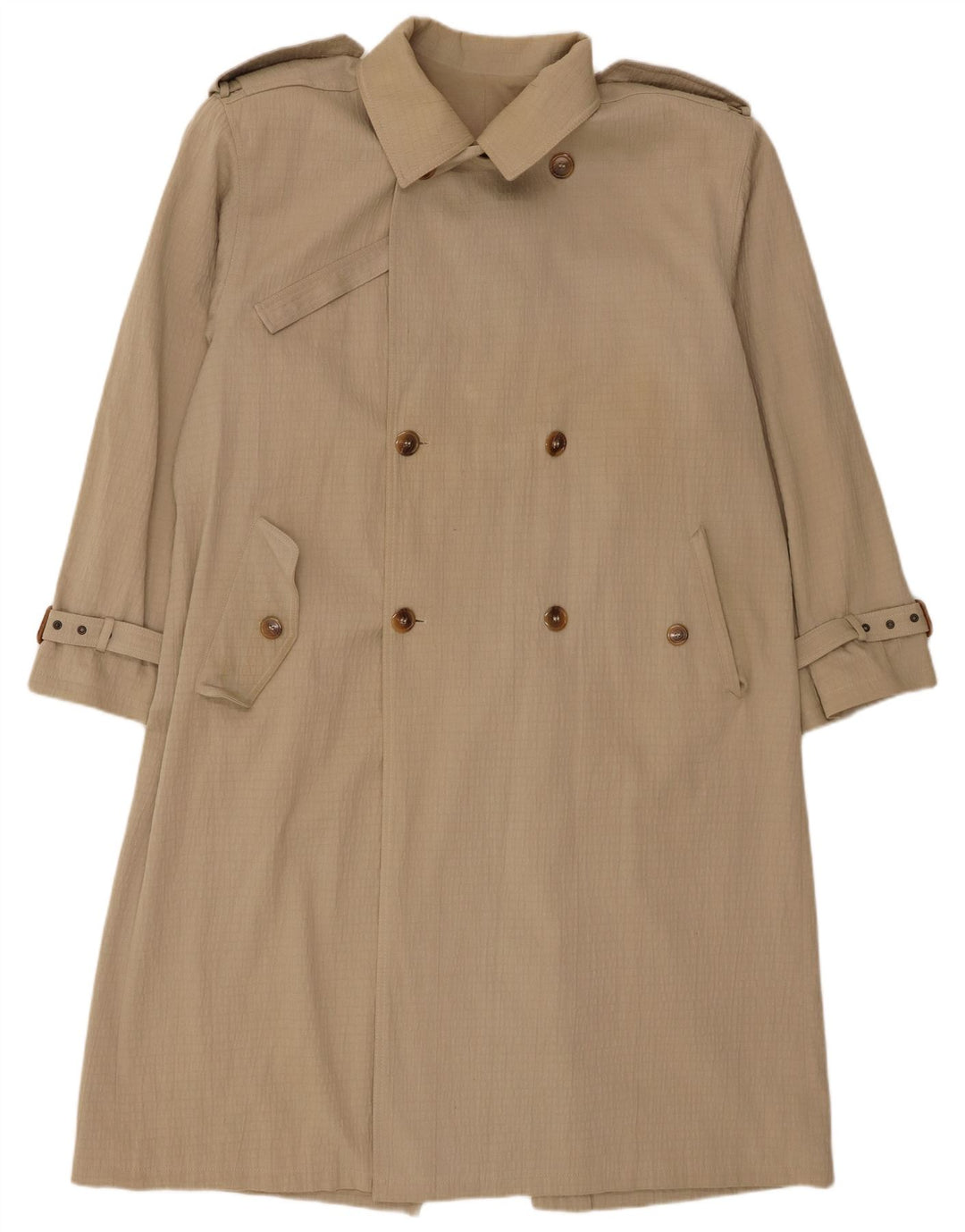 Vintage hombres gabardina Reino Unido 42 XL Beige