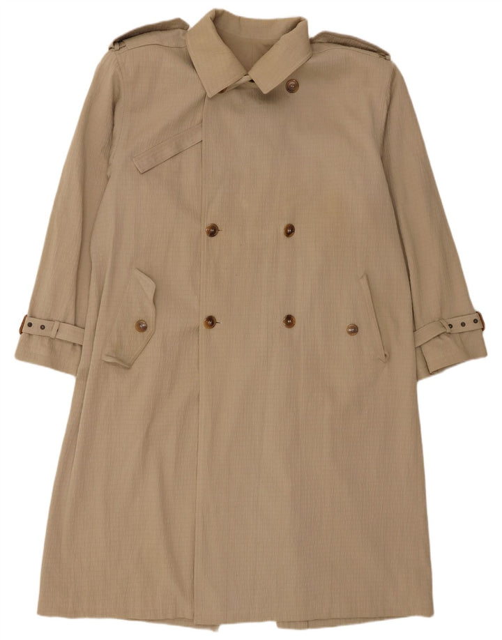 Vintage hombres gabardina Reino Unido 42 XL Beige