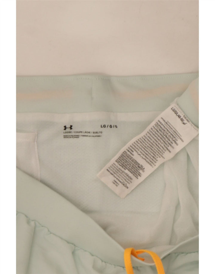 UNDER ARMOUR Pantalones cortos deportivos para mujer UK 44 Poliéster azul grande