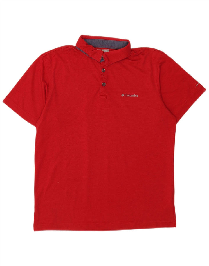 Polo Columbia Omni-Wick para hombre Poliéster a rayas rojas medianas