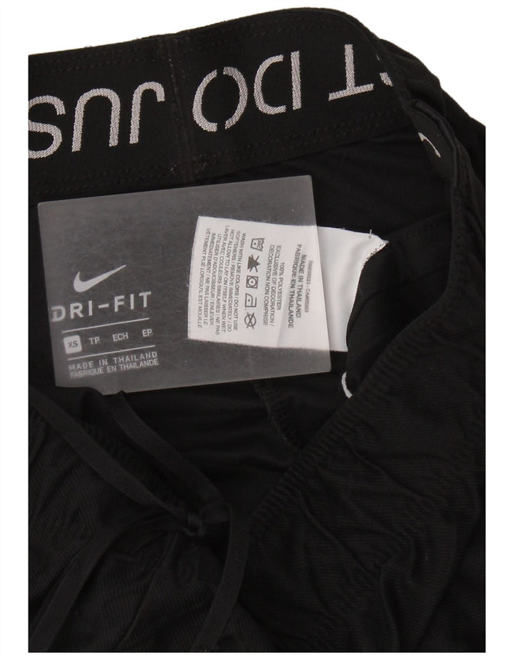 NIKE Pantalones cortos deportivos Dri Fit para mujer UK 6 XS Poliéster negro