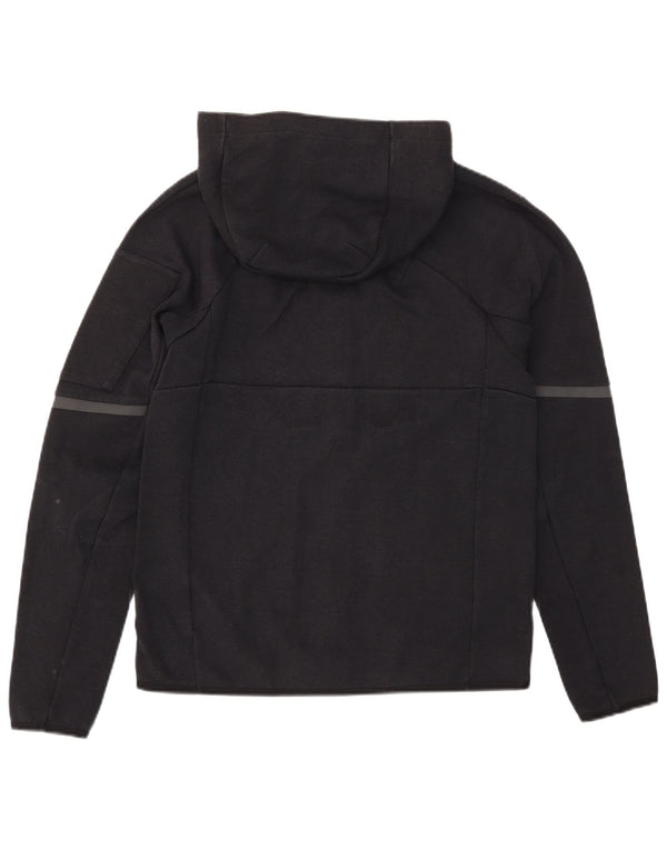 Adidas Sudadera con capucha y cremallera para hombre UK 10 Small Black Colourblock Cotton