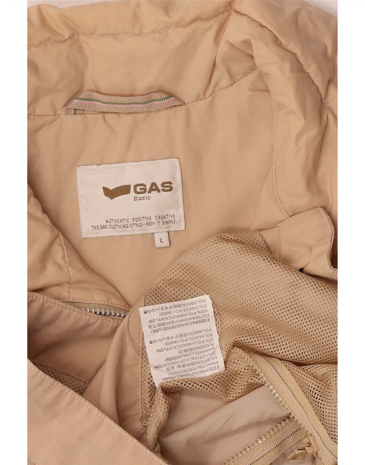 Chaqueta cortavientos de corte regular para mujer Gas UK 46 Large Beige Cotton