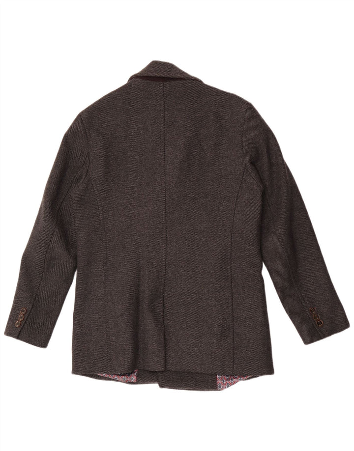 Ted Baker Chaquetón para hombre Talla 3 Lana gris medio