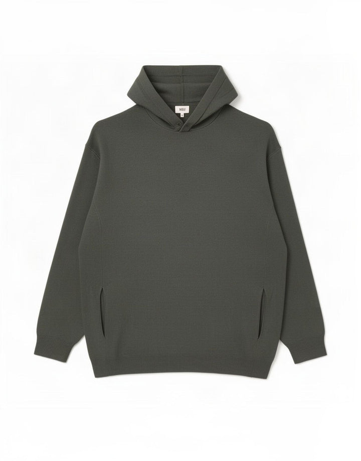 Zara Hombre Jersey Con Capucha Jersey Grande Viscosa Gris
