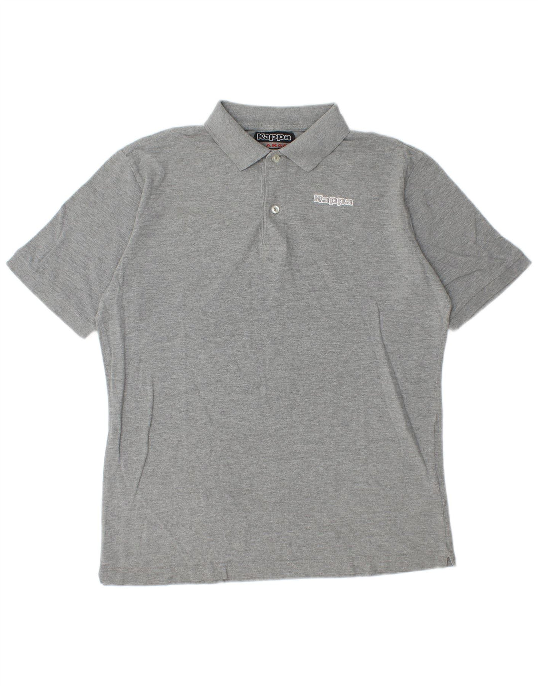 Kappa Polo para hombre de algodón moteado gris grande