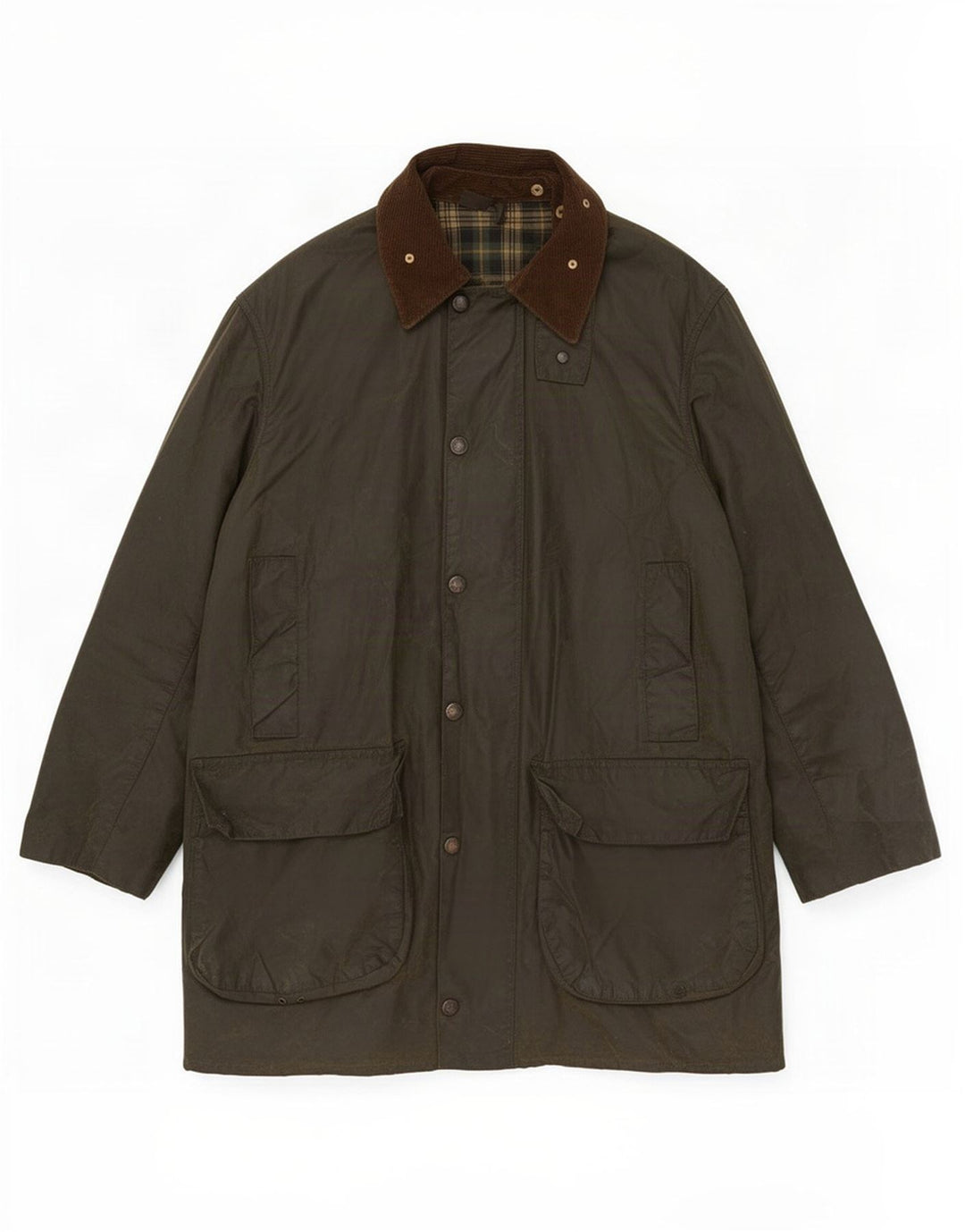 Barbour Chaqueta de algodón encerado para hombre Reino Unido 40 Grande Caqui