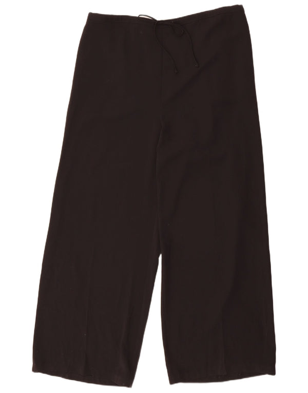 Marks & Spencer Pantalones anchos para mujer UK 20 2XL W42 L30 Poliéster negro