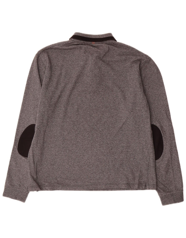 Sun68 Polo de manga larga para hombre XL Gris Algodón