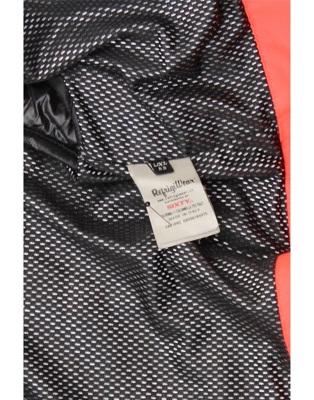 Refrigiwear Abrigo acolchado con capucha para hombre Sixty UK 40 Large Poliamida negra