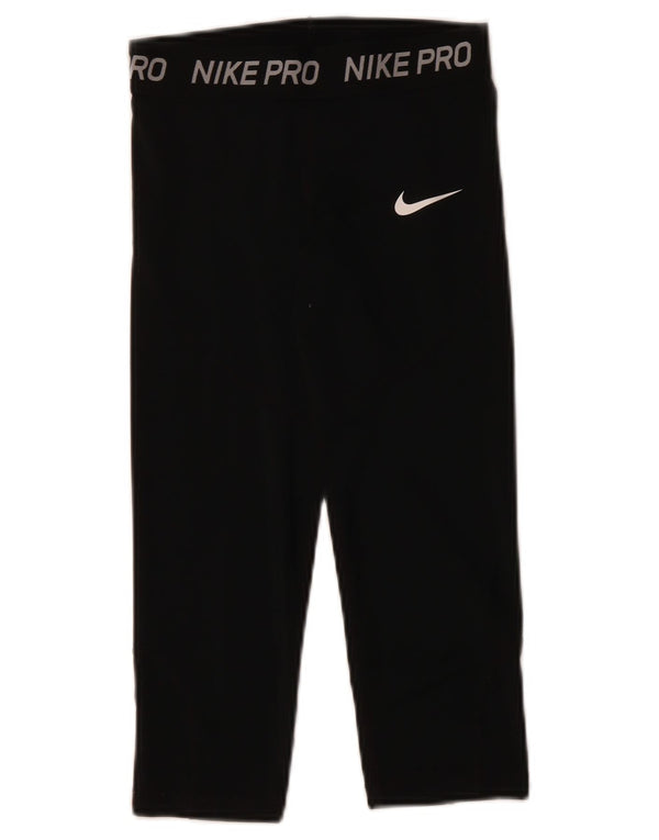 NIKE Leggings Capri Graphic para niñas 10-11 años Mediano Negro