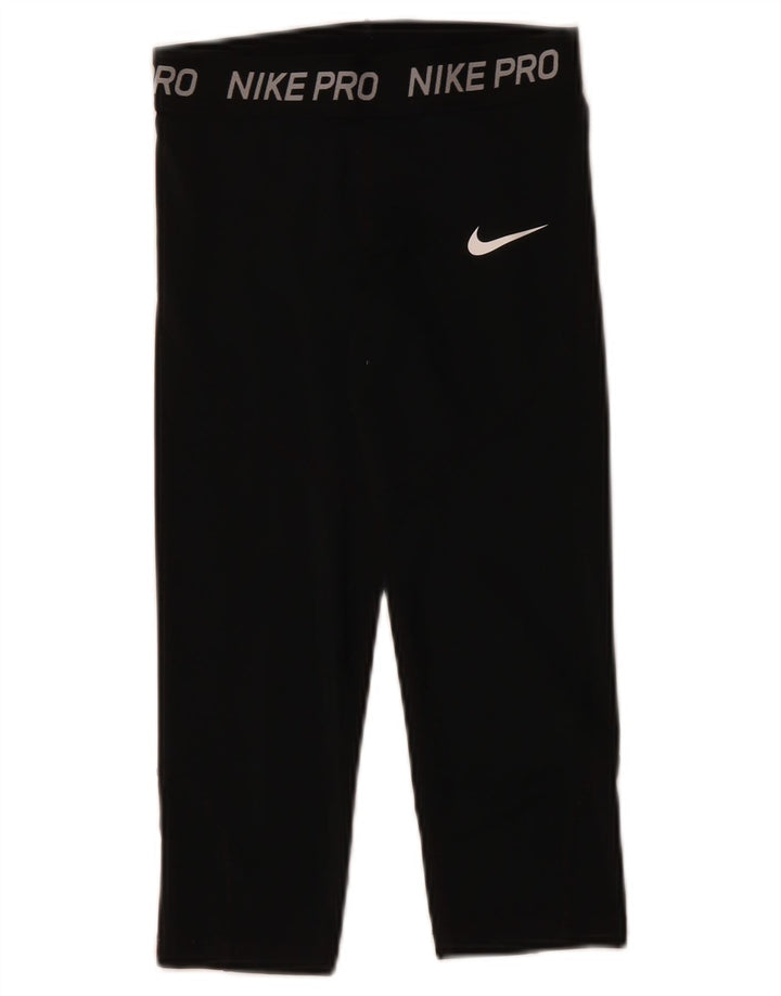NIKE Leggings Capri Graphic para niñas 10-11 años Mediano Negro