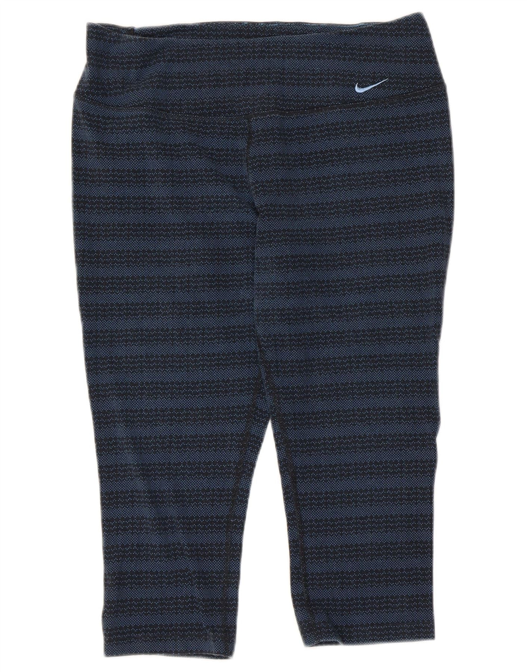 NIKE - Leggings capri Dri Fit para mujer, talla grande, algodón a rayas, color azul marino