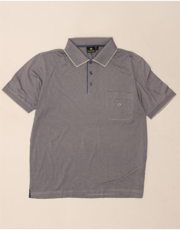 Navigare Polo Hombre Azul Grande Algodón Rayas Náuticas